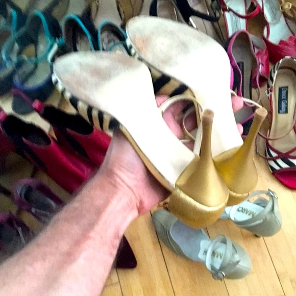 Comme iI Faut Argentine Tango Zebra Gold Gatsby Dance pARTy Stunning Stilettos - Picture 13 of 14